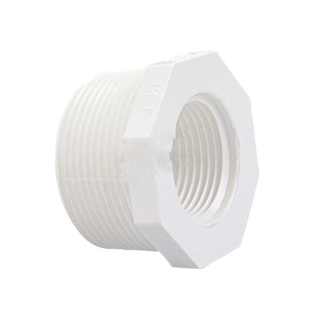 1.5 In.x 0.75 In. White Plastic PVC Bushing